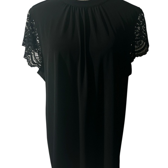Torrid Black Embellished Cap Sleeve Blouse - Picture 1 of 10
